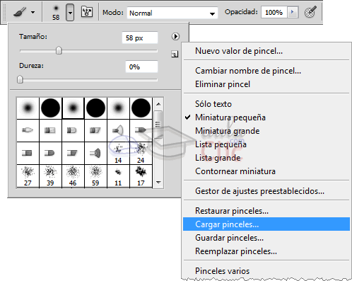 Cargar Pinceles