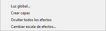 Detalle del men� contextual de estilos