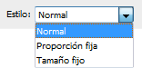 Opción Estilo