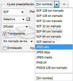 Ajustes predefinidos