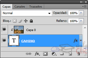Recorte de capa en la Ventana Capas