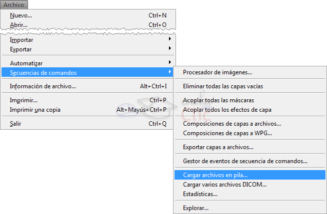 Cargar archivos en pila