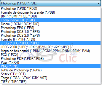 Archivo tipo .JPg y .GIF