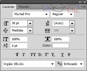 Ventanas de opciones de carácter